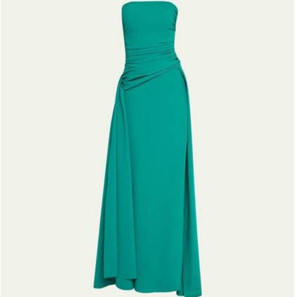 Chiara Boni Dresses & Skirts - NEW CHIARA BONI disvi strapless ruched a-line gown in pure green